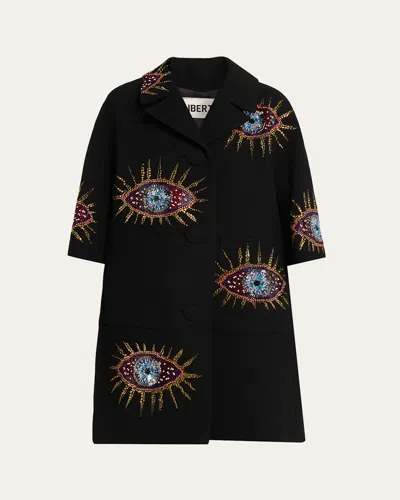 Libertine Nazar Embellished Short-sleeve Coat In Black