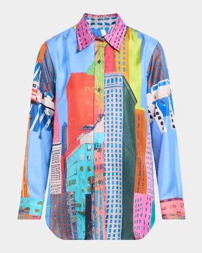 Libertine Nyc Printed Silk New Classic Shirt
