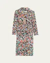 Libertine Orpheus Spotted Belted Long Trench Coat In Multi