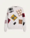 Libertine Patch Happy Crewneck Sweater In Gry