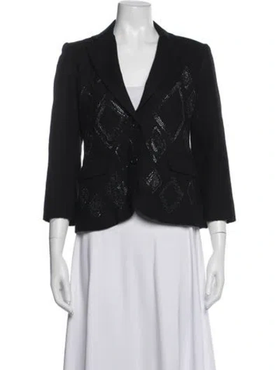 Pre-owned Libertine Patterned Blazer In Black