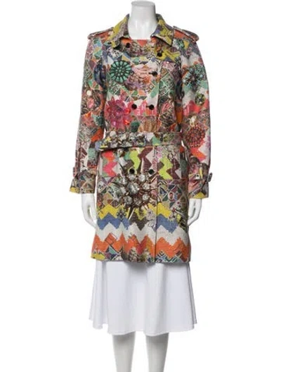 Pre-owned Libertine Patterned Coat In Green