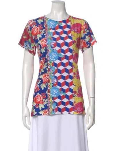 Pre-owned Libertine Patterned Crew Neck T-shirt In White