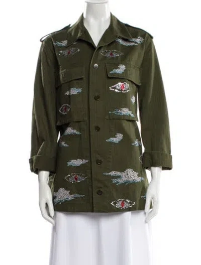 Pre-owned Libertine Patterned Utility Jacket In Green