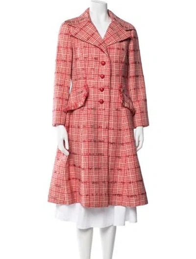 Pre-owned Libertine Plaid Print Coat In Red