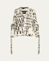 Libertine Poem Blanc Single-breasted Jacket With Straps In Crebk