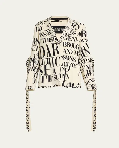 Libertine Poem Blanc Single-breasted Jacket With Straps In Crebk