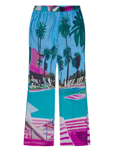 Libertine Poolside-print Trousers In Multi