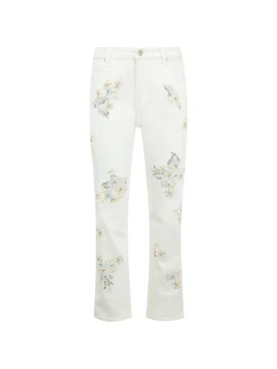 Libertine Porcelain Garden Straight-leg Jeans In Neutral