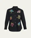 Libertine Primrose Embellished New Classic Shirt In Black