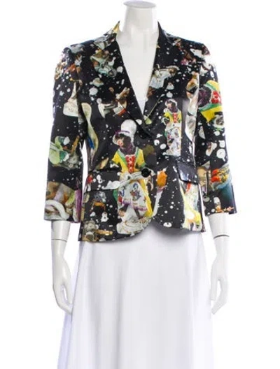 Pre-owned Libertine Printed Blazer In Black
