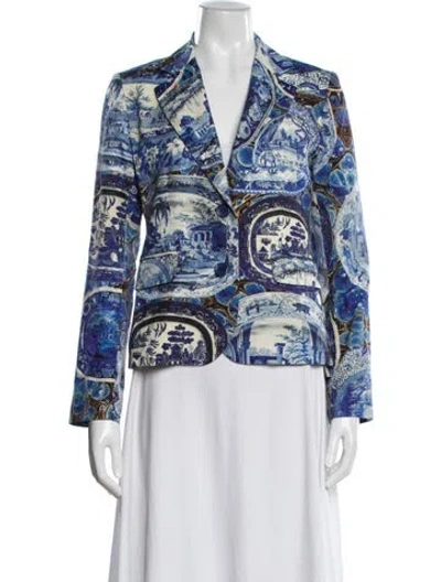 Pre-owned Libertine Printed Blazer In Blue
