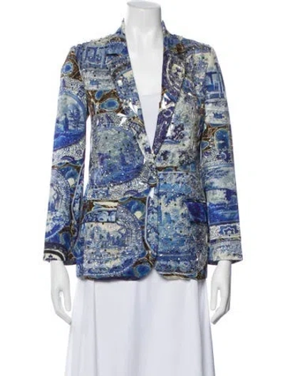 Pre-owned Libertine Printed Blazer In Blue