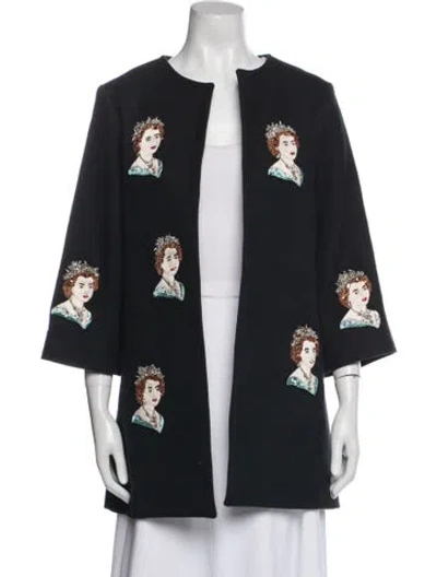 Pre-owned Libertine Printed Coat In Black