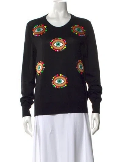 Pre-owned Libertine Printed Crew Neck Sweater In Black