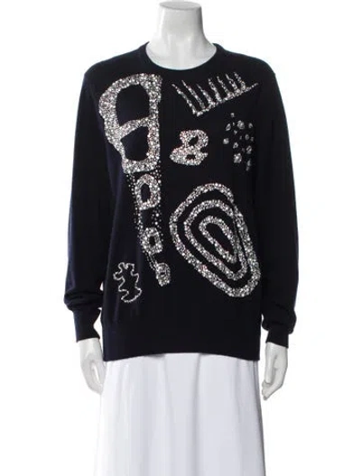 Pre-owned Libertine Printed Crew Neck Sweater In Black