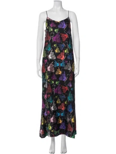 Pre-owned Libertine Printed Long Dress In Black