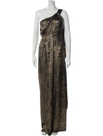 Pre-owned Libertine Printed Long Dress In Gold/metallic
