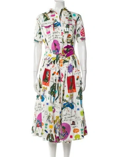 Pre-owned Libertine Printed Long Dress In White