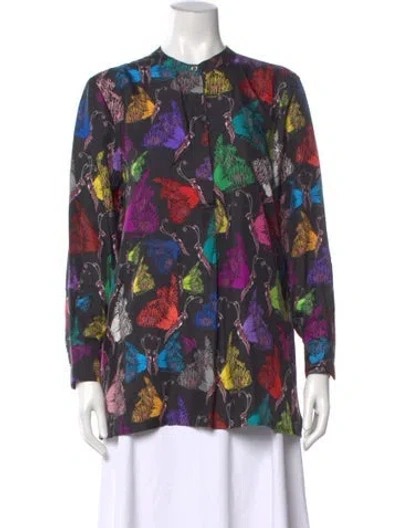 Pre-owned Libertine Printed Long Sleeve Blouse In Multi