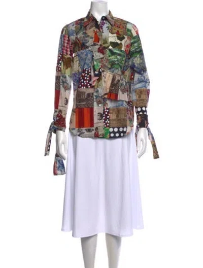 Pre-owned Libertine Printed Long Sleeve Top In Multicolor