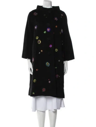 Pre-owned Libertine Printed Peacoat In Black