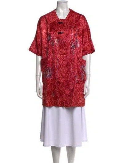 Pre-owned Libertine Printed Short Sleeve Top In Red