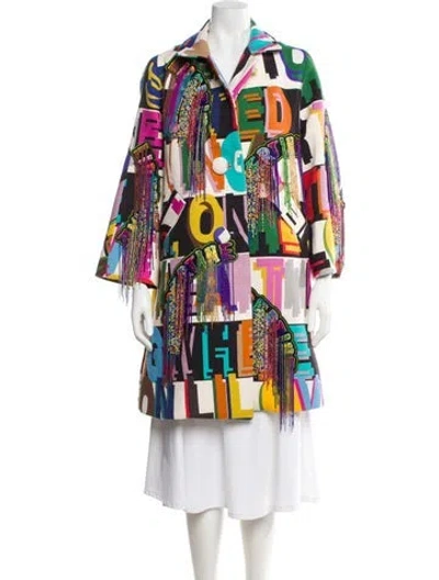 Pre-owned Libertine Printed Trench Coat In Neutral