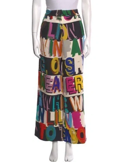 Pre-owned Libertine Printed Wide Leg Pants In Multi