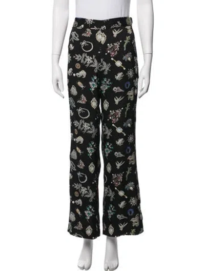 Pre-owned Libertine Silk Graphic Print Pajamas In Black