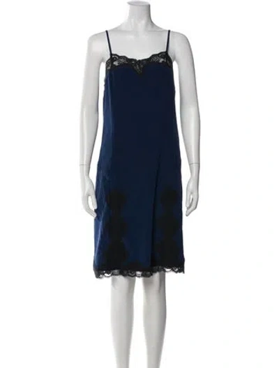 Pre-owned Libertine Silk Knee-length Dress In Blue