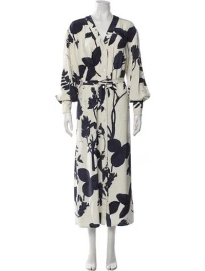 Pre-owned Libertine Silk Long Dress In Neutrals