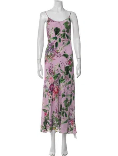 Pre-owned Libertine Silk Long Dress In Purple