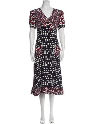 Pre-owned Libertine Silk Midi Length Dress In Multicolor