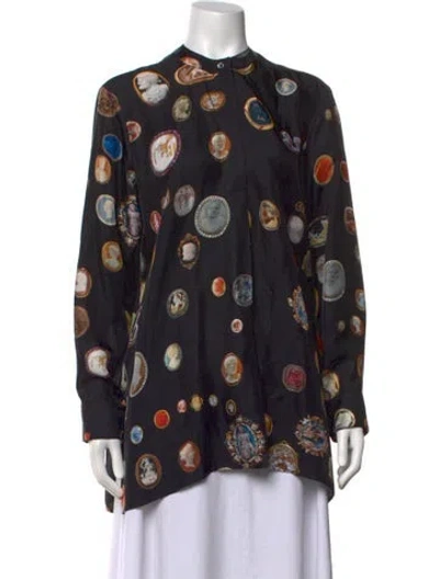 Pre-owned Libertine Silk Printed Blouse In Black