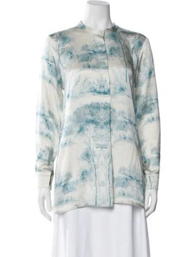 Pre-owned Libertine Silk Printed Blouse In White