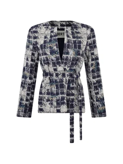 Libertine Snow Drift Embellished Jacket In Black