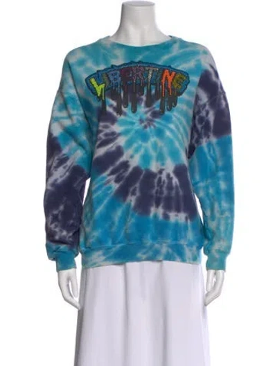 Pre-owned Libertine Tie-dye Print Crew Neck Sweatshirt In Blue