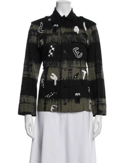 Pre-owned Libertine Tie-dye Print Jacket In Black