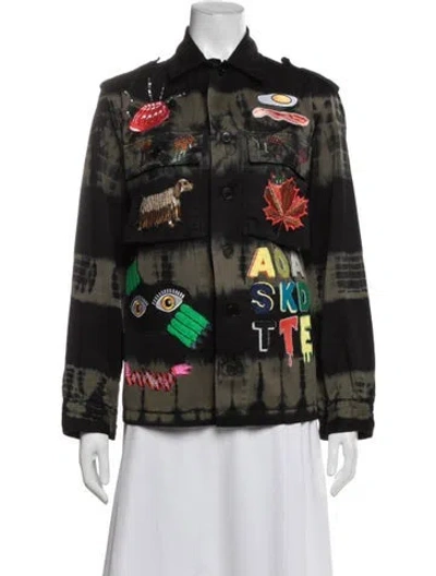 Pre-owned Libertine Tie-dye Print Jacket In Green