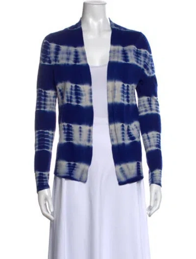 Pre-owned Libertine Tie-dye Print Open Front Sweater In Blue