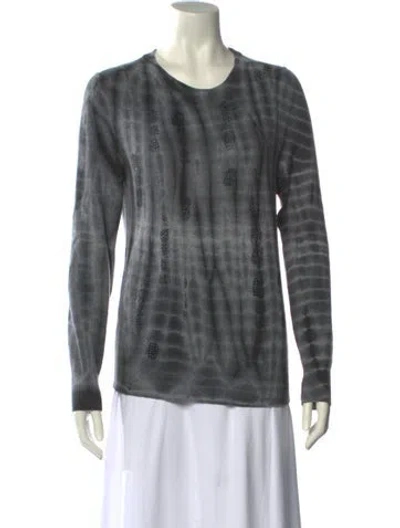 Pre-owned Libertine Tie-dye Print Scoop Neck Sweater In Gray