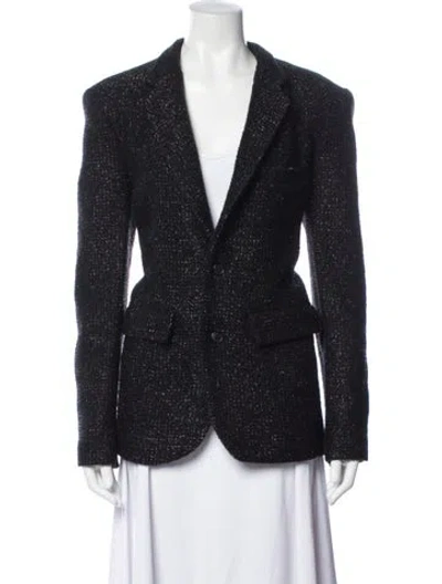 Pre-owned Libertine Tweed Pattern Blazer In Blue