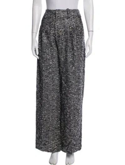 Pre-owned Libertine Tweed Pattern Wide Leg Pants In Multicolor