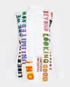 Libertine Unlimited Potential Deconstructed Tuxedo Shirt In Wht