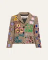 Libertine Unlimited Potential Prince Of Wales Short Blazer In Brnmu