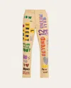 Libertine Unlimited Potential Printed Straight-leg Ankle Chino Pants In Khk