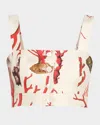 Libertine Venetian Coral Saint Tropez Crop Top