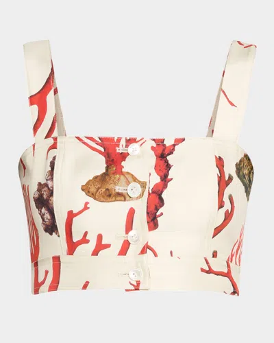 Libertine Venetian Coral Saint Tropez Crop Top