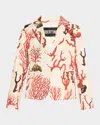 Libertine Venetian Coral Single-breasted Short Jacket